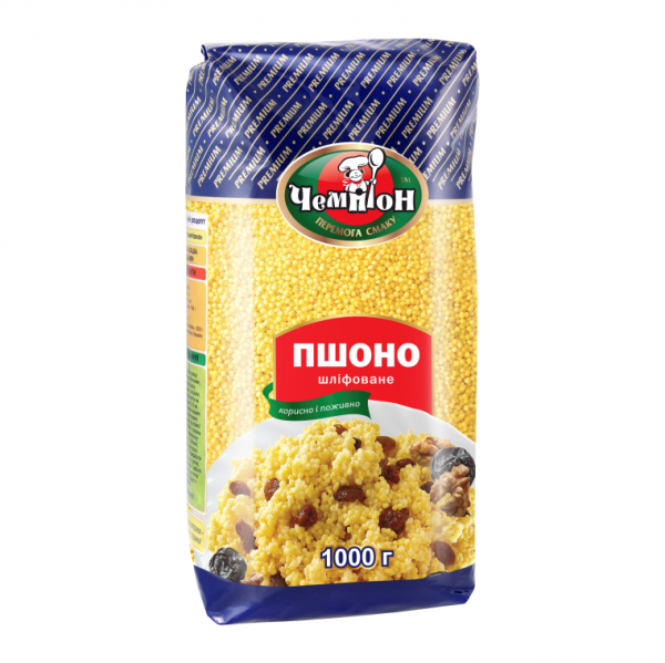 Крупа Пшоно ЧЕМПІОН шліфоване, 1000 г